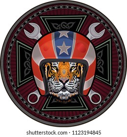 vintage tiger motorcycle label