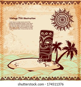 Vintage Tiki Illustration