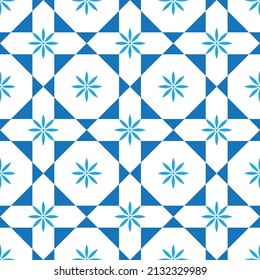 Vintage Tile Floor Seamless Vector Pattern Design