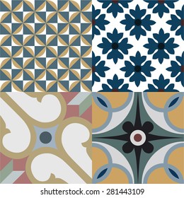  Vintage Tile in illustration vector