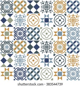 vintage tile pattern. vector illustration