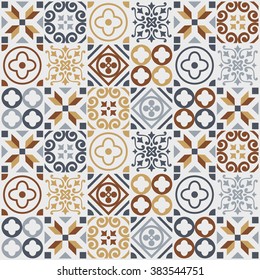 vintage tile pattern. vector illustration