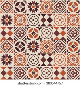 vintage tile pattern. vector illustration
