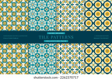 vintage tile patterns collection 2