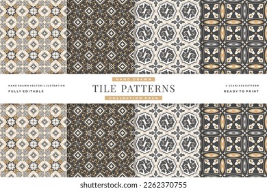 vintage tile patterns collection 5