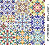  
Vintage tiles for decorative design. Ceramic floor tiles. Collection patchwork pattern Colorful. Geometrical finishing of the floor. Perfect for printing on fabric, ceramic tile or paper. Vector.
