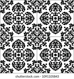Vintage tiles for decorative design. Ceramic floor tiles. Collection patchwork pattern Colorful. Geometrical finishing of the floor. Perfect for printing on fabric, ceramic tile or paper. Vector.