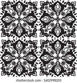 Vintage tiles for decorative design. Ceramic floor tiles. Collection patchwork pattern Colorful. Geometrical finishing of the floor. Perfect for printing on fabric, ceramic tile or paper. Vector.