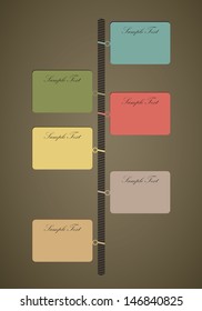 Vintage Timeline Design Template, Vector Illustration