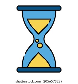 A vintage timer device, icon of sandglass