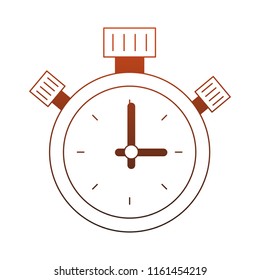 Vintage timer symbol red lines
