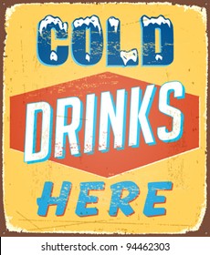 Vintage tin sign - Vector EPS10. Grunge effects can be removed.