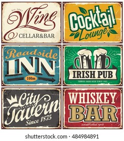 Vintage tin signs