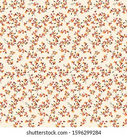 Vintage tiny flowers pattern. Simple flowers background for fabric, wrapping and scrapbook.
