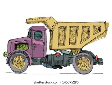 vintage tipper - cartoon