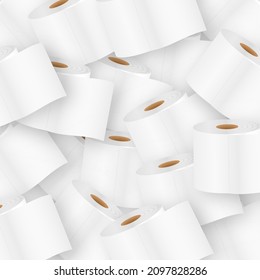 Vintage toilet paper pattern. Flat pattern. Vector pattern.
