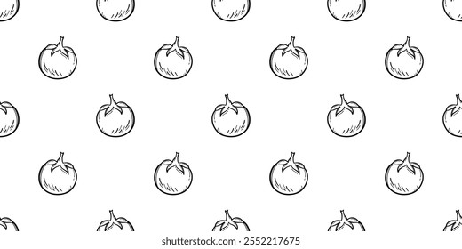 vintage tomato pattern Background.tomato doodle pattern background. seamless pattern tomato. 
