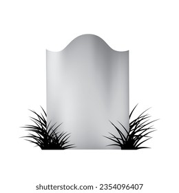 Vintage tombstone and black grass graphic element design for Halloween and any scary festive.