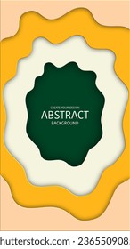 vintage tone, 3d layer paper cut vector Illustration abstract background