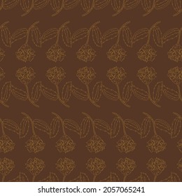 Vintage Ton-sur-ton flowers vector seamless repeat