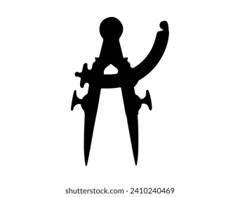 Vintage Tool Silhouette vector art fondo blanco