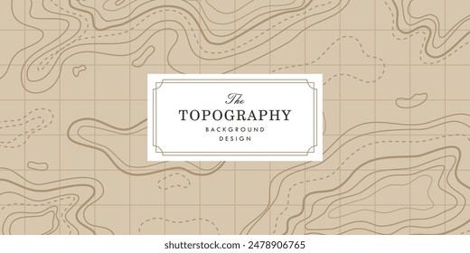 textura de mapa topográfico vintage, líneas de contorno fondo de Vector. mapa de elevación con líneas de contorno.  Mapa topográfico con líneas de contorno. Terreno geográfico