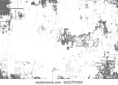 Textura da colagem do jornal rasgado do vintage. Fundo da mídia de impressão Grunge com sensação de envelhecimento. Perfeito para sobreposição retro e design de pôster.