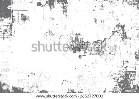 Vintage torn newspaper collage texture. Grunge print media background with aged feel. Perfect for retro overlay and poster design.