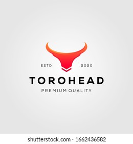 vintage toro head bull logo vector designs