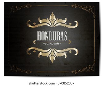 Vintage Touristic Greeting Card -Honduras- Vector