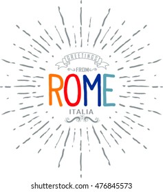 Vintage Touristic Greeting Card - Rome. Italy