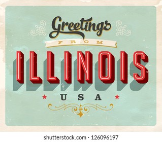 Vintage Touristic Greeting Card - Vector EPS10. Grunge effects can be easily removed for a brand new, clean sign.