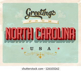 Vintage Touristic Greeting Card - Vector EPS10. Grunge effects can be easily removed for a brand new, clean sign.