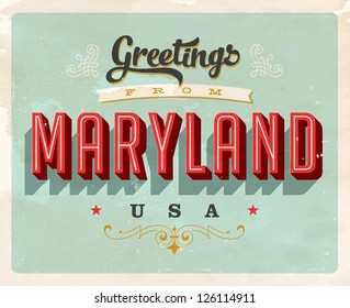 Vintage Touristic Greeting Card - Vector EPS10. Grunge effects can be easily removed for a brand new, clean sign