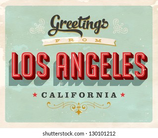 Vintage Touristic Greeting Card - Vector EPS10. Grunge effects can be easily removed for a brand new, clean sign.