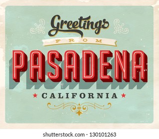 Vintage Touristic Greeting Card - Vector EPS10. Grunge effects can be easily removed for a brand new, clean sign.