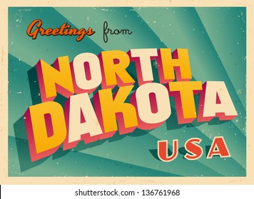 Vintage Touristic Greeting Card - Vector EPS10. Grunge effects can be easily removed for a brand new, clean sign.