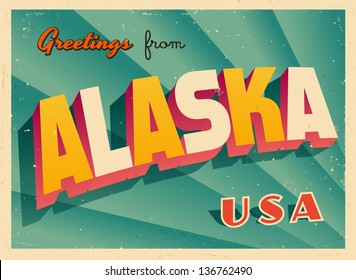 Vintage Touristic Greeting Card - Vector EPS10. Grunge effects can be easily removed for a brand new, clean sign.