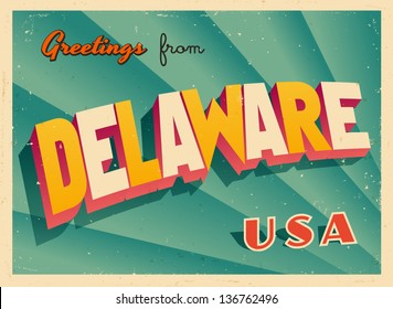 Vintage Touristic Greeting Card - Vector EPS10. Grunge effects can be easily removed for a brand new, clean sign.