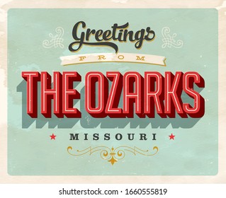 Vintage Touristic Greeting Card - Vector EPS10. Grunge effects can be easily removed for a brand new, clean sign. svg