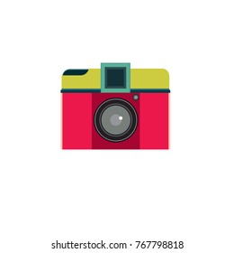 VIntage toy camera icon, badge, and sticker