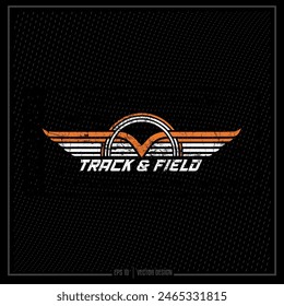 Vintage Track and Field, Winged Shoe, Track, Team, Sports Emblem, Sport Track Team, Track Field, Spike