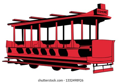Vintage Tram Red