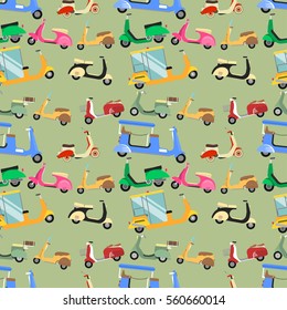 Vintage transport pattern vector illustration.