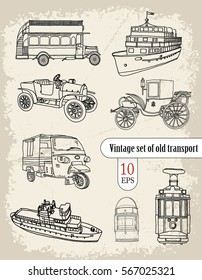 Vintage transport. Set