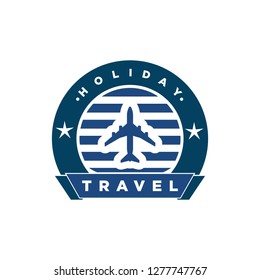 Vintage Travel holiday logo design