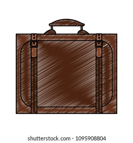 Vintage travel suitcase scribble