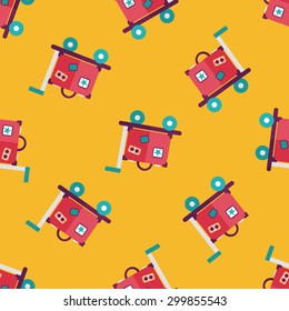 vintage travel suitcases, flat icon,eps10 seamless pattern background