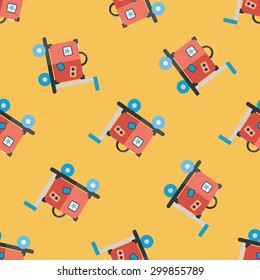 vintage travel suitcases, flat icon,eps10 seamless pattern background