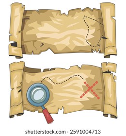 Vintage Treasure Map Vector Illustration